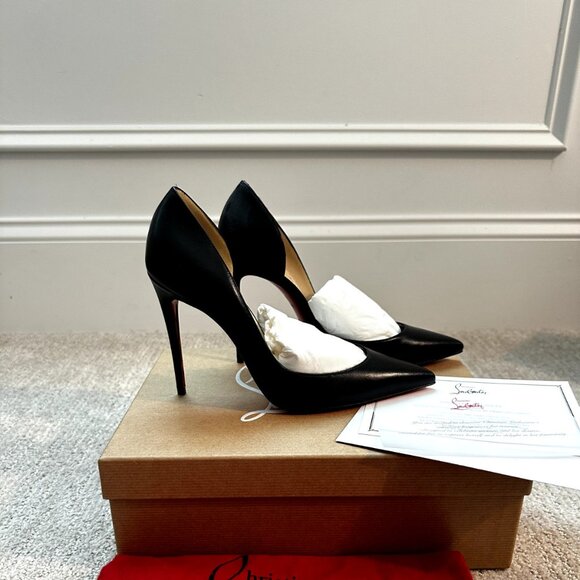 Christian Louboutin Iriza Black Heel Pumps - Picture 1 of 14